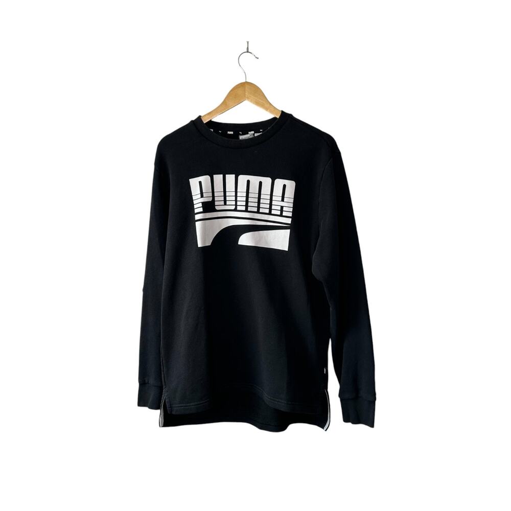 PUMA Black &. White Crewneck Long Sleeve Sweatshirt Women's Size Medium
